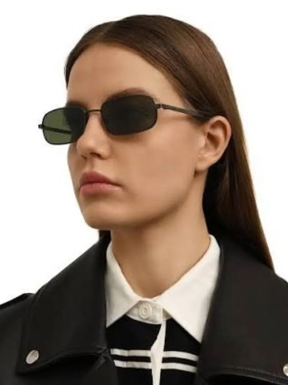 New Gucci Grey Green Square Unisex Sunglasses GG1457S 003